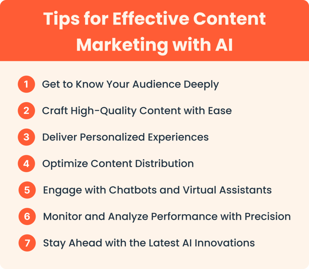 Tips for Effective Content Marketing with AI